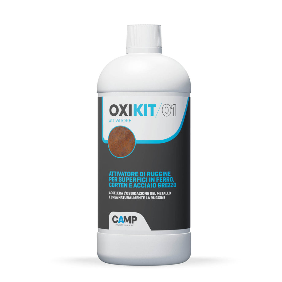 Oxi Kit 01 Attivatore - Attivatore di ruggine per superfici in ferro, corten e acciaio grezzo